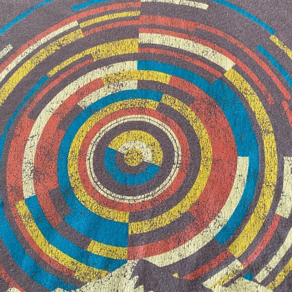 Threadless T Shirt Geometry of Sunrise Forest Distressed Design Unisex Medium? - Picture 7 of 7